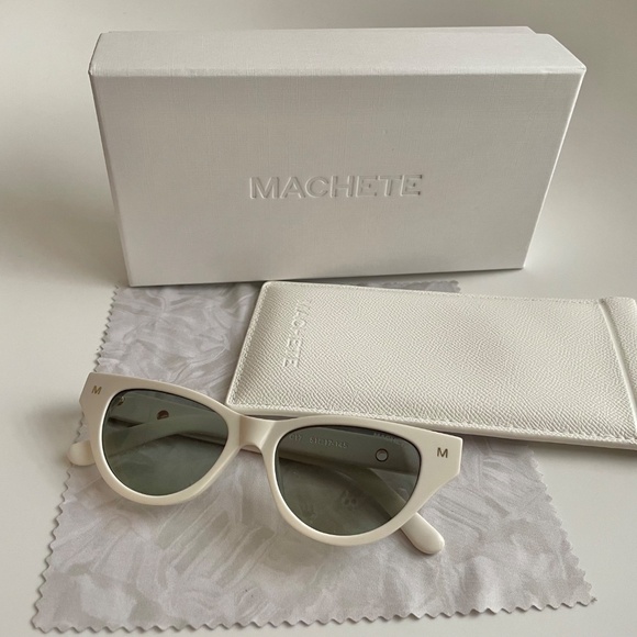 Anthropologie MACHETE Suzy Sunglasses in White NWT main image 5